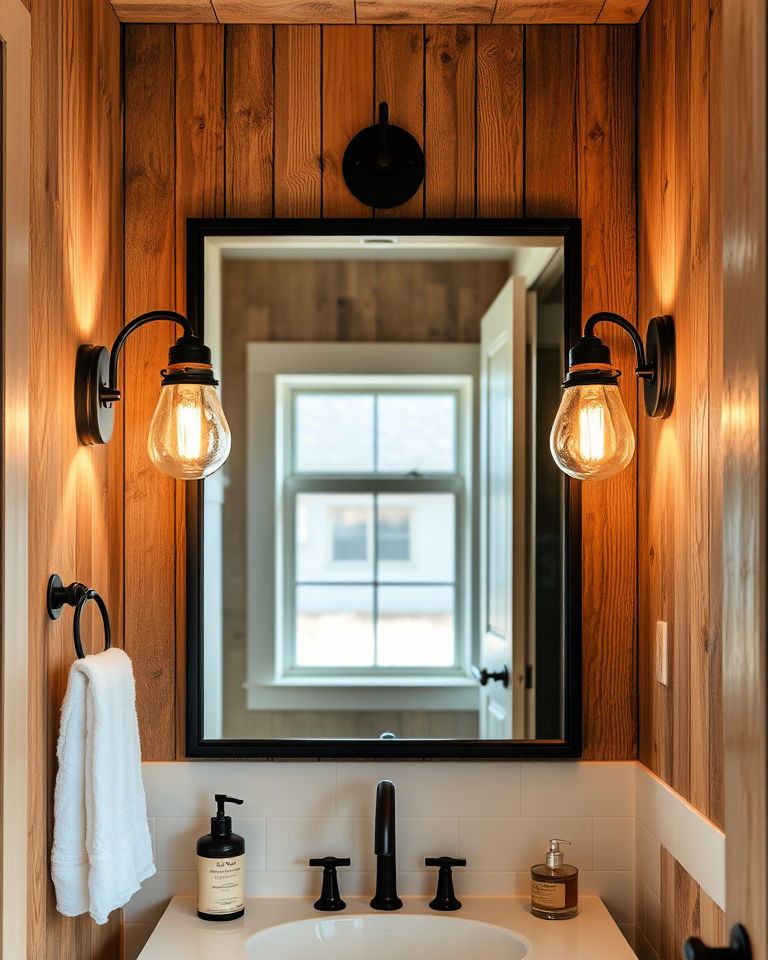 vintage inspired wall sconces bathroom