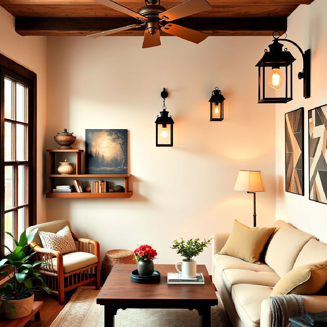 vintage lantern lighting for living room