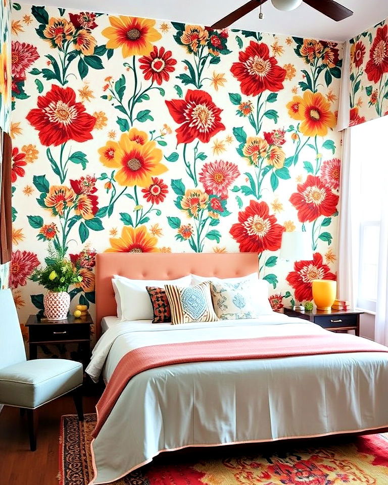 vintage patterned wallpaper