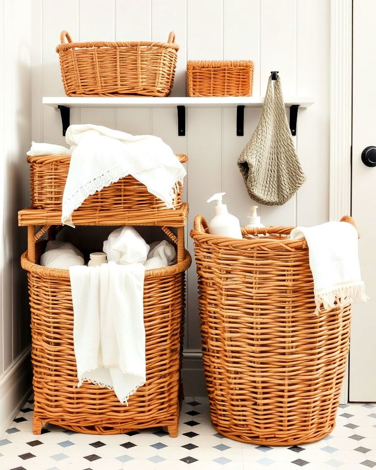 vintage wicker baskets