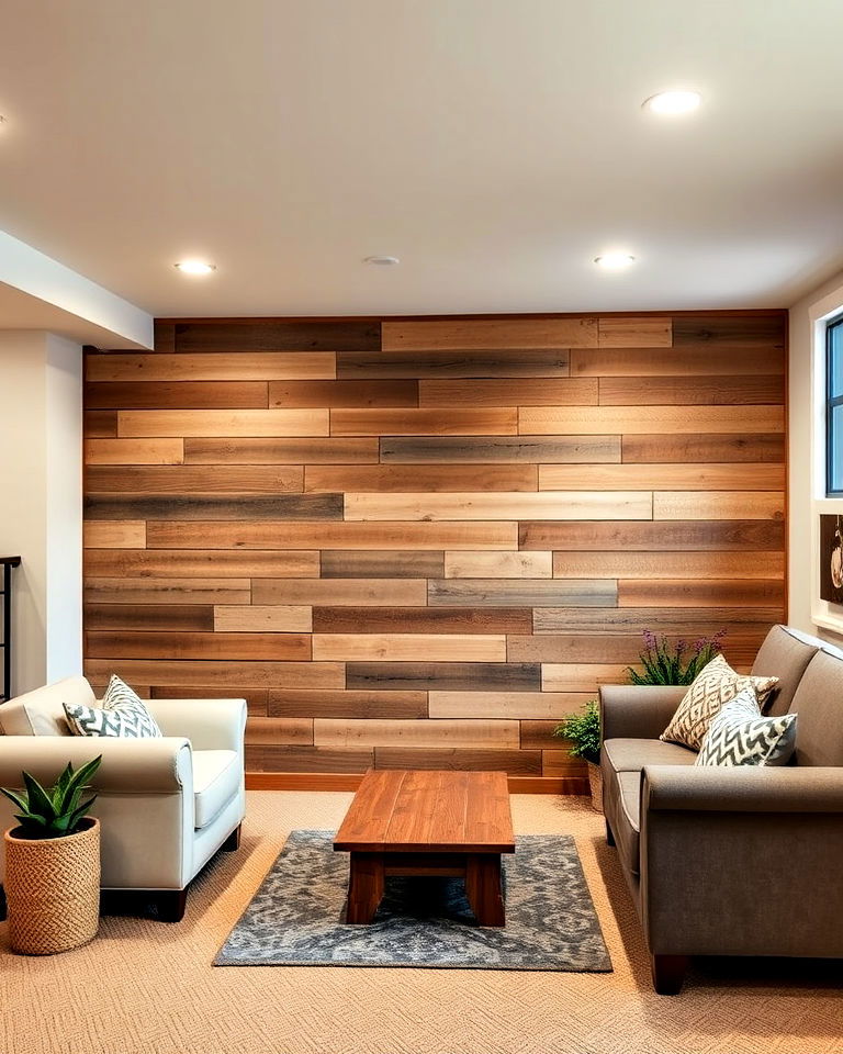 vintage wood pallets accent wall