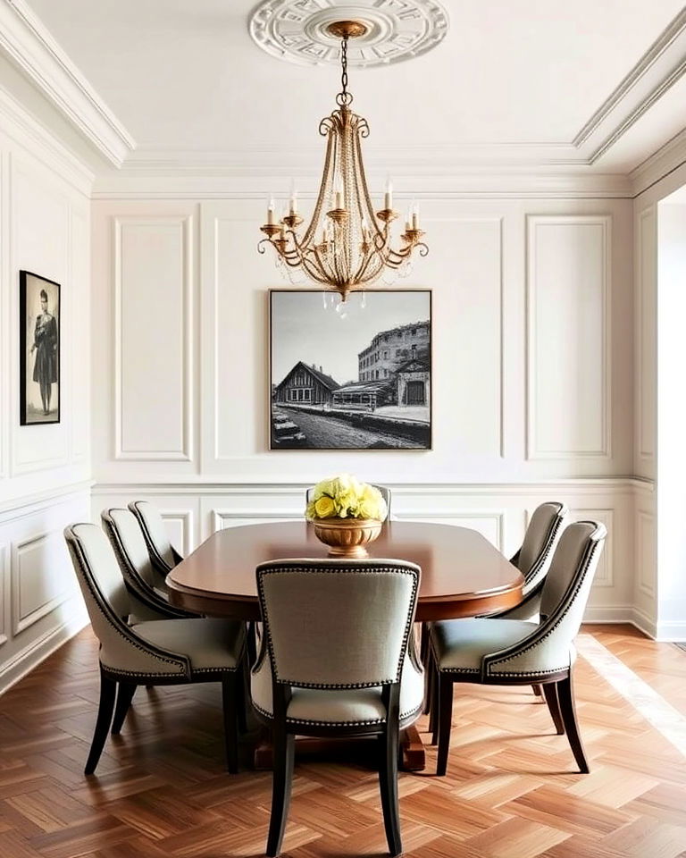 wainscoting dining room for added detail