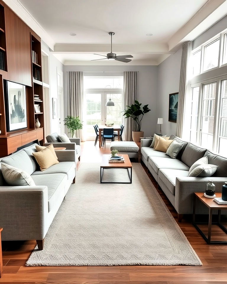 walkway with furniture placement idea
