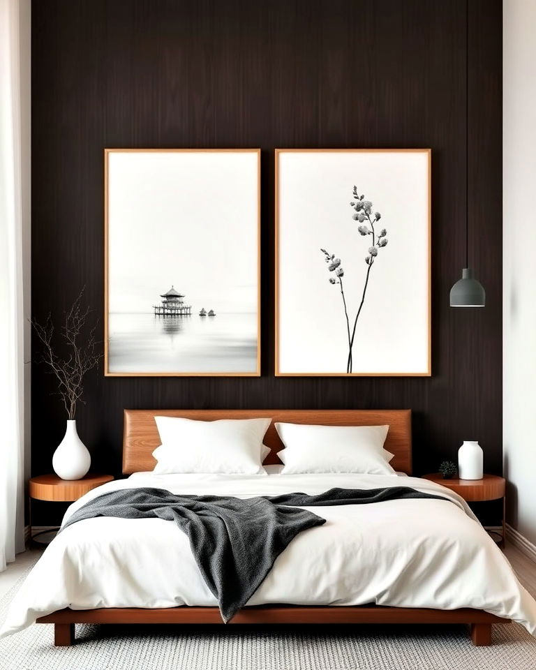 wall art with nature themes for bedroom