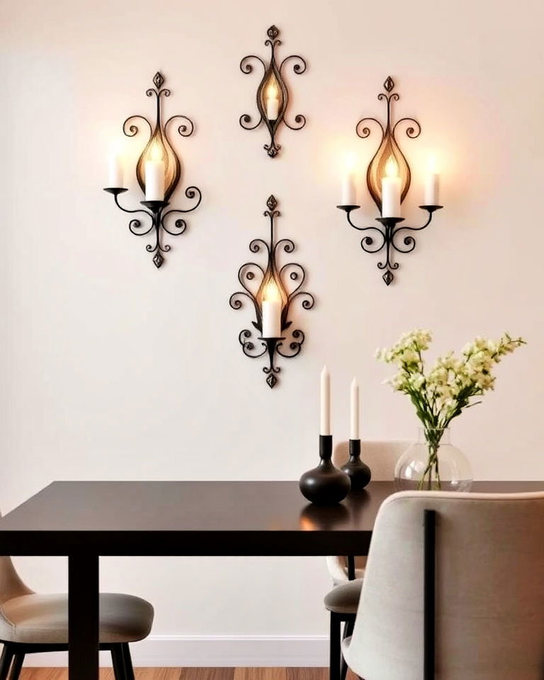 wall mounted candle holders for ambient lighting
