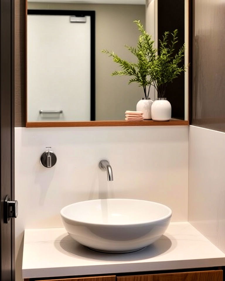 wall mounted faucet for countertop space