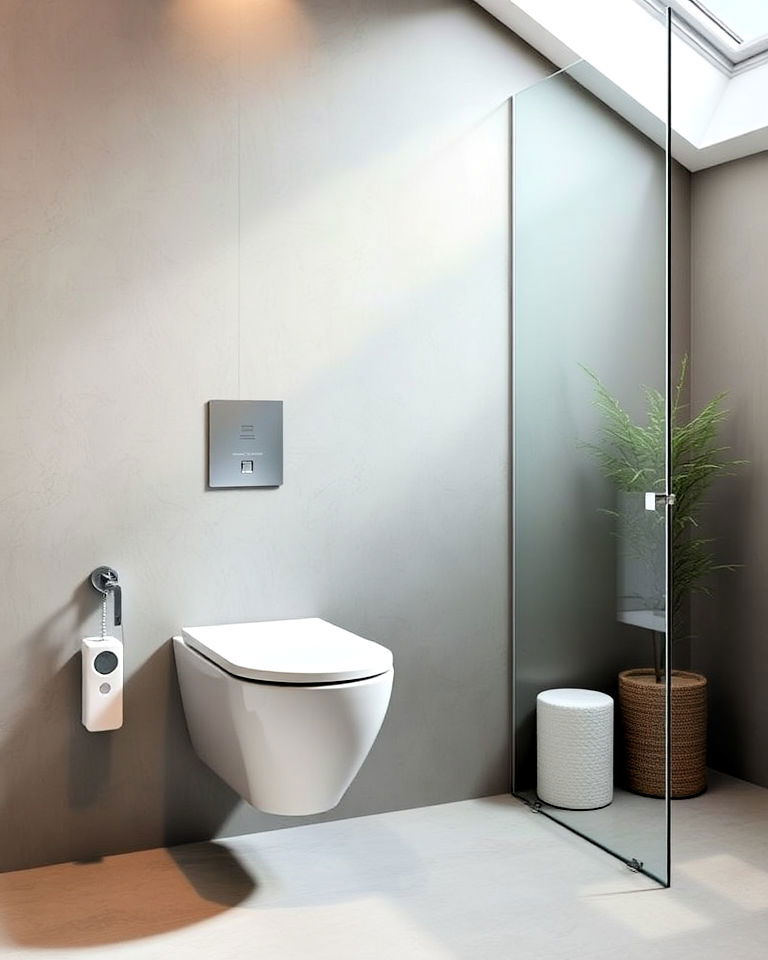 wall mounted toilet for extra space