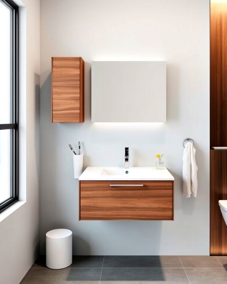 wall mounted vanities for a contemporary feel