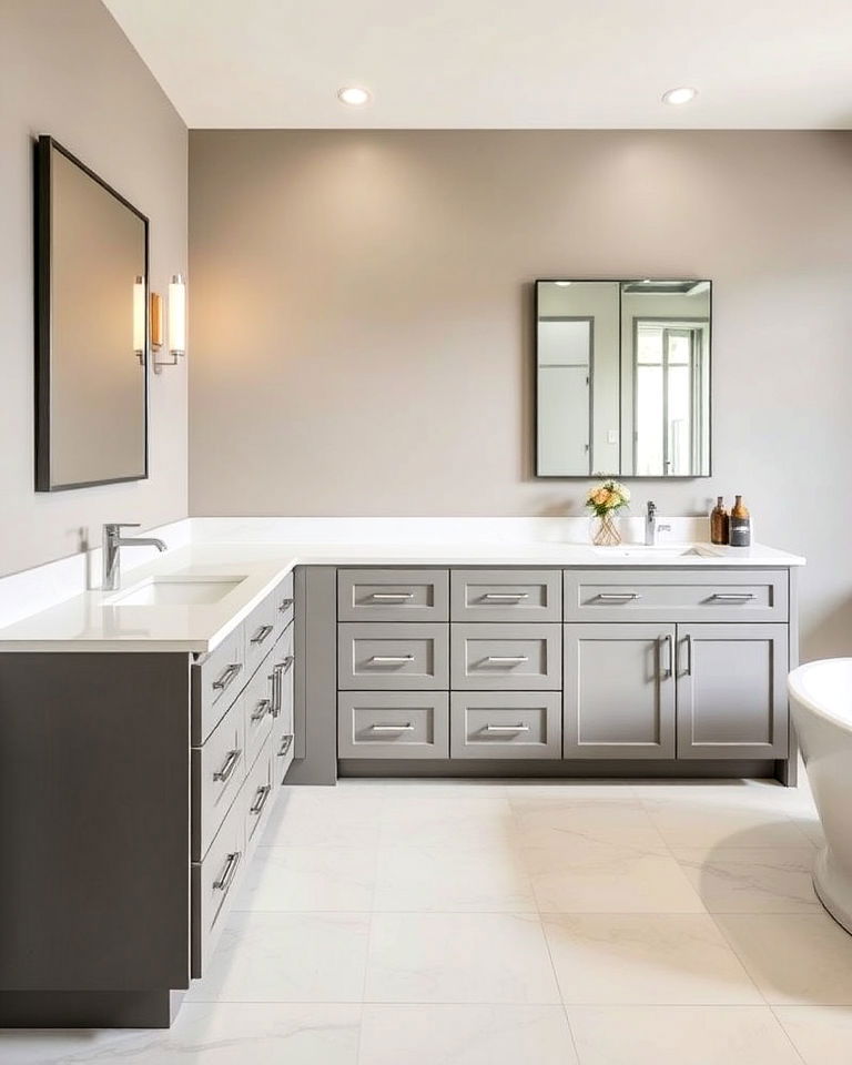 wall to wall vanities for maximum storage