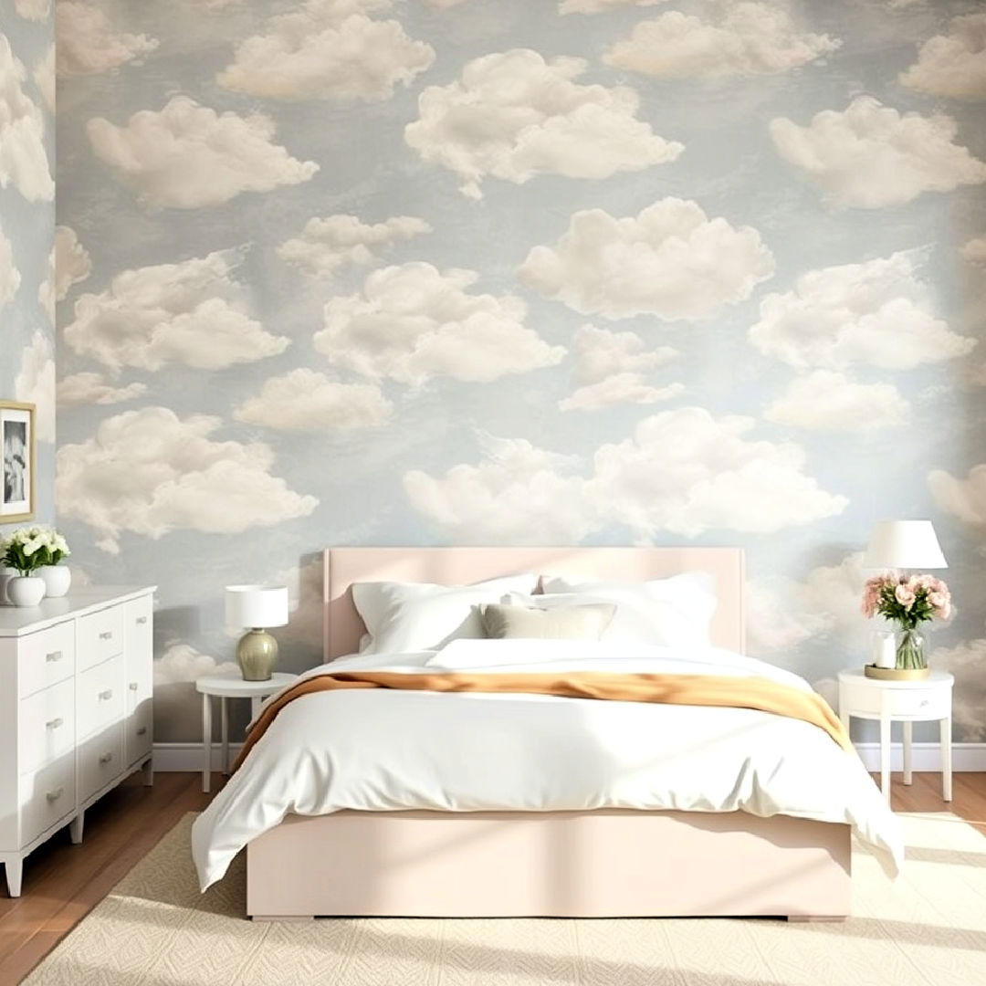 wallpaper for cloud themed bedroom