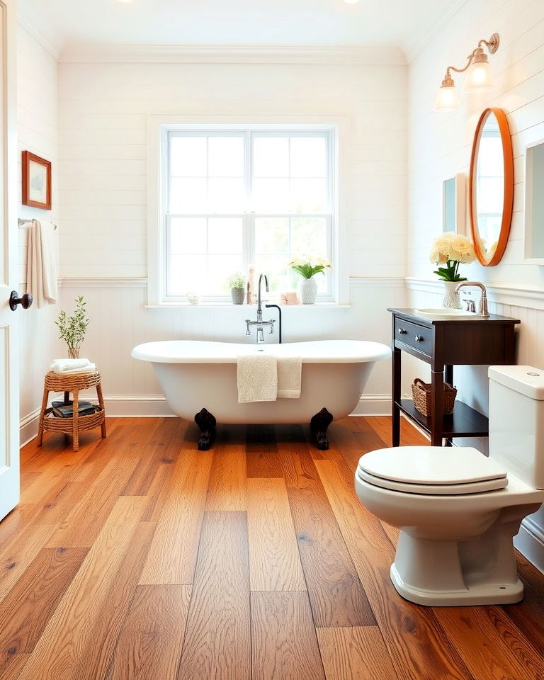 water resistant wood flooring bathroom