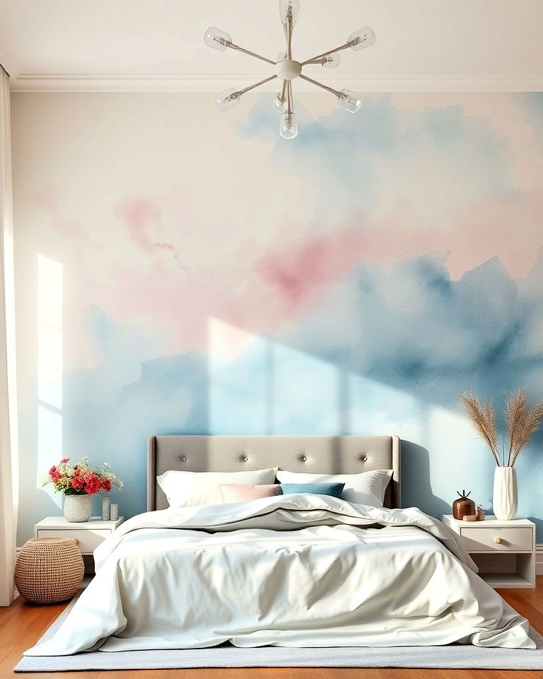 watercolor wash wall painting