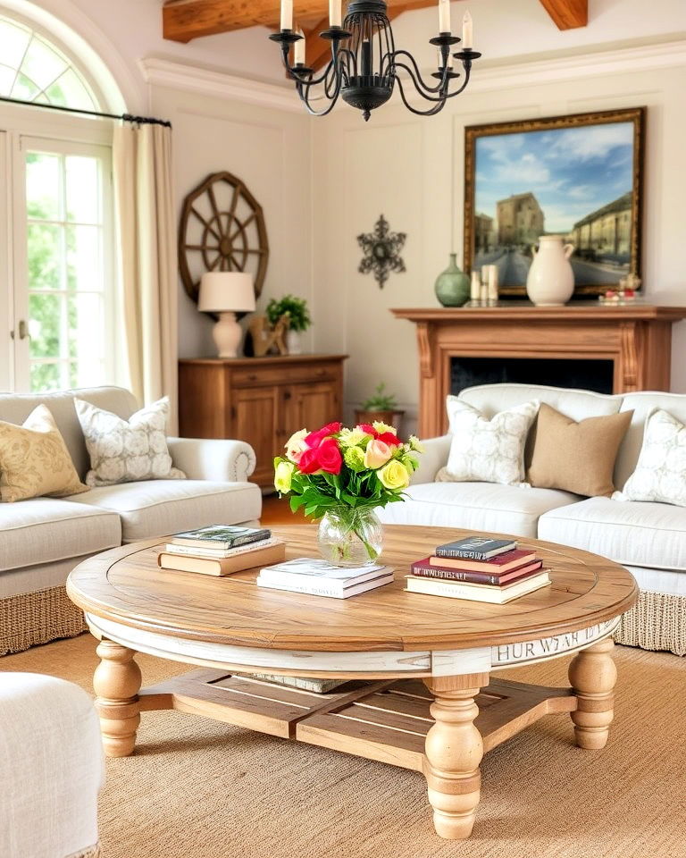 weathered wood coffee table