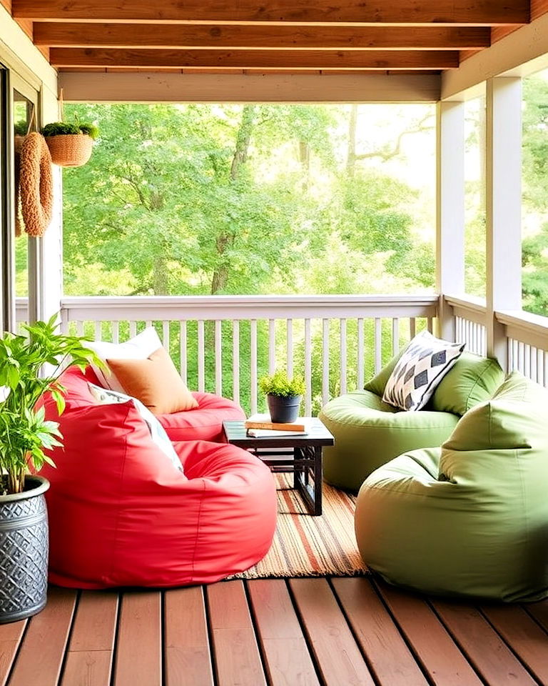 weatherproof bean bags for deck