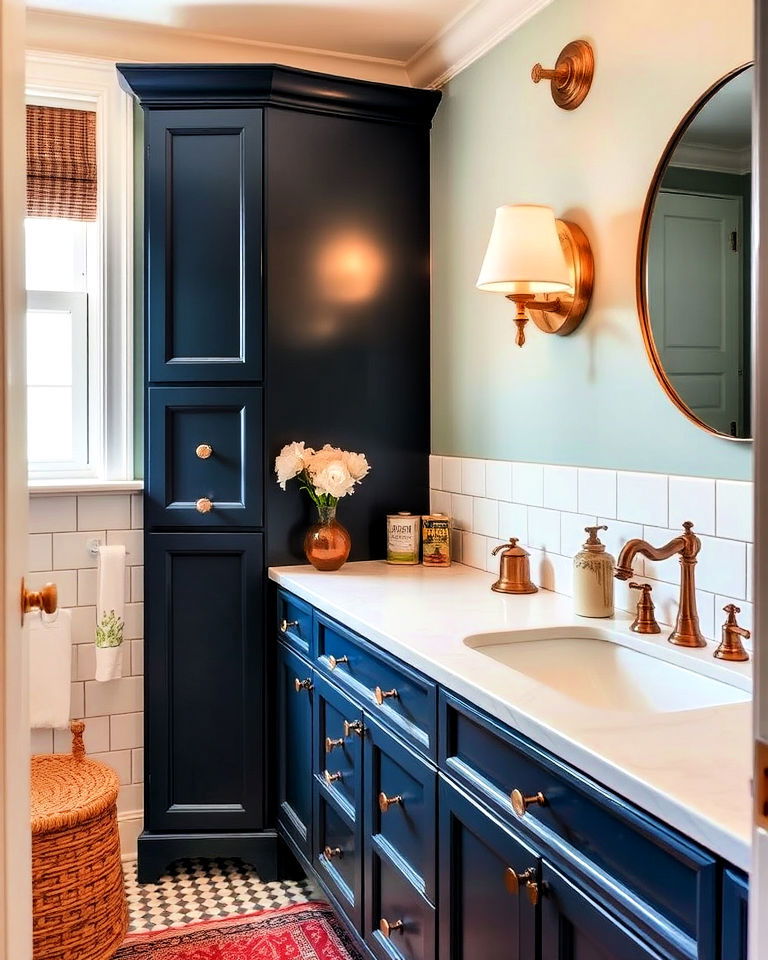 whimsical fixtures and fittings for eclectic bathroom