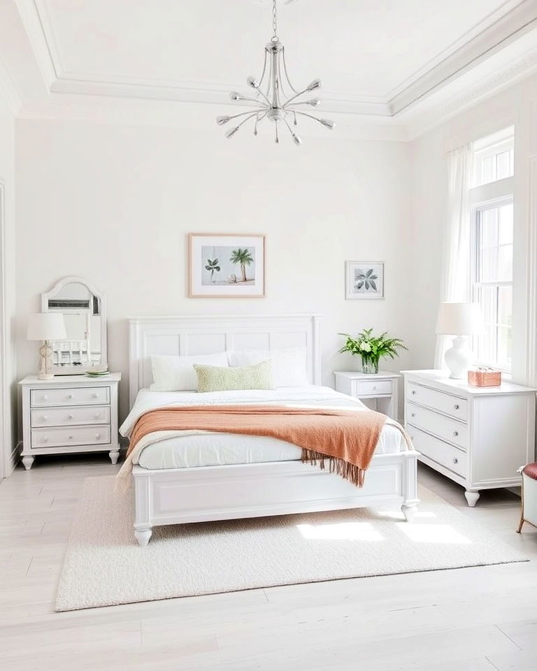 white bedroom furniture for a cohesive look