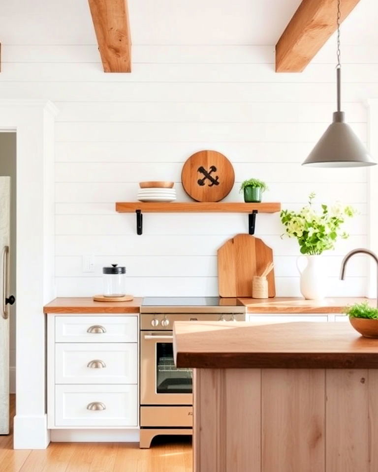 white shiplap walls for rustic charm copy