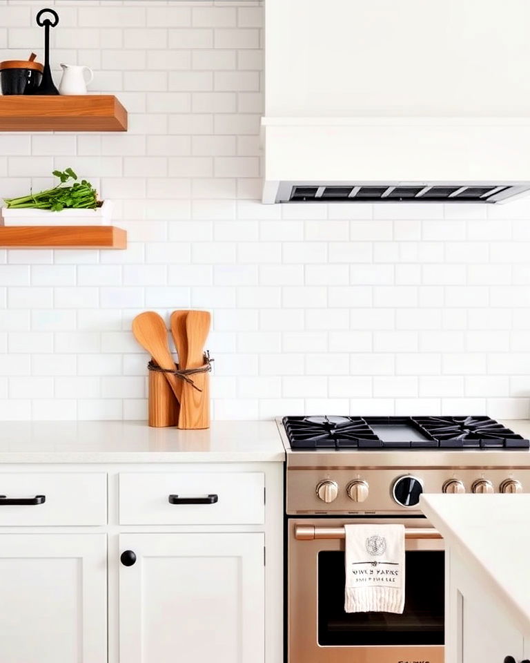 white subway tile backsplash