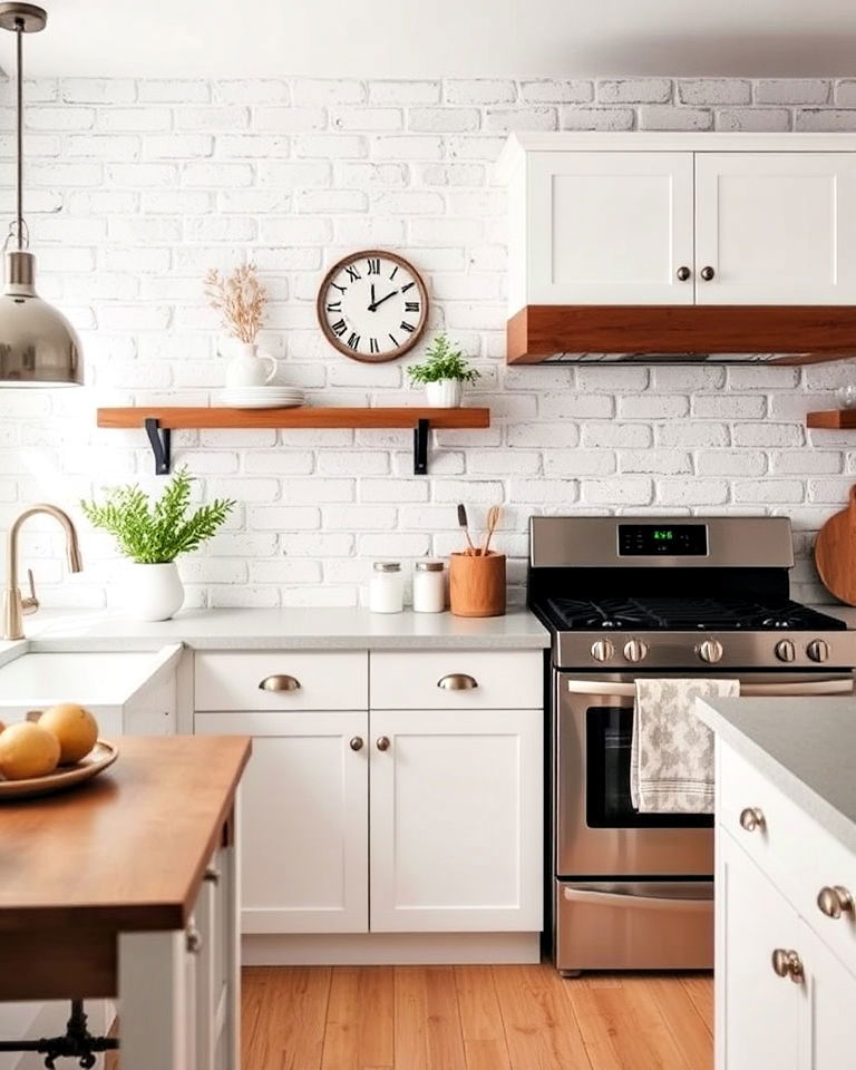whitewashed brick walls for texture