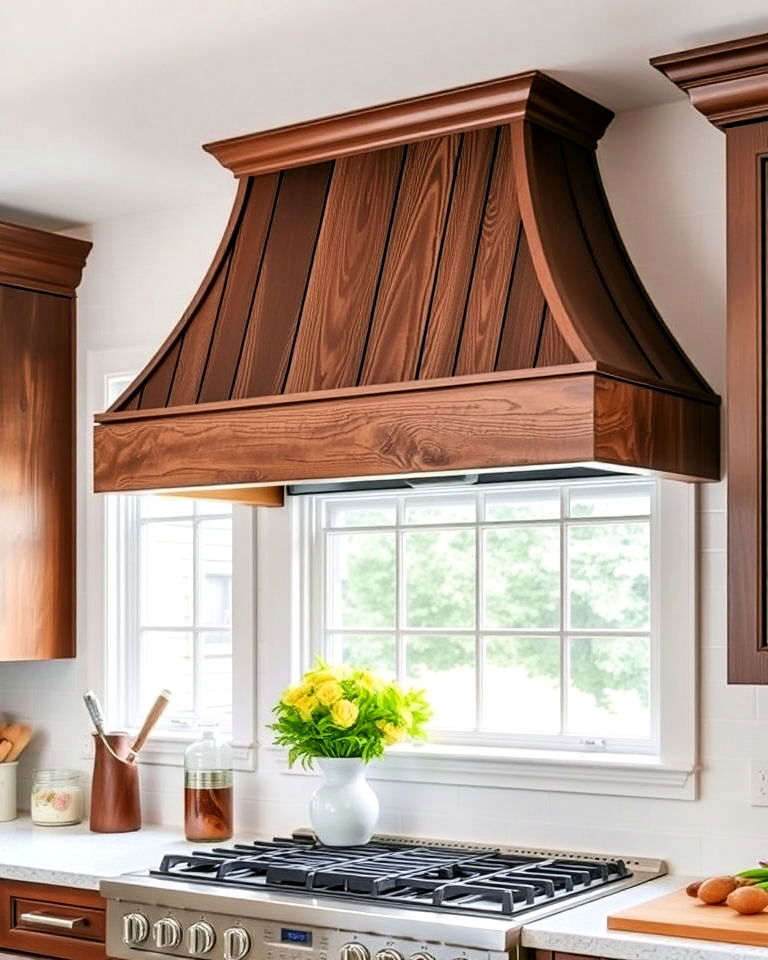 wood clad range hood