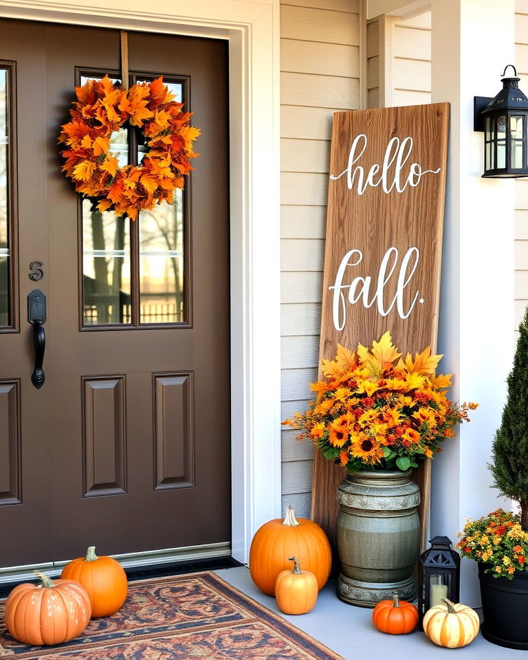 wooden harvest signage