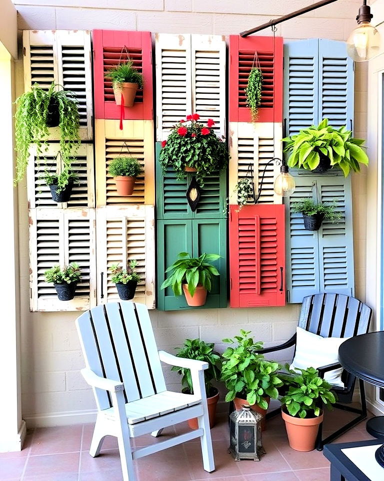 wooden shutter wall