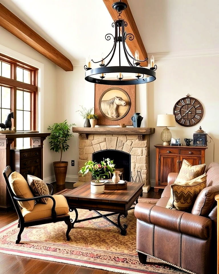 wrought iron accents