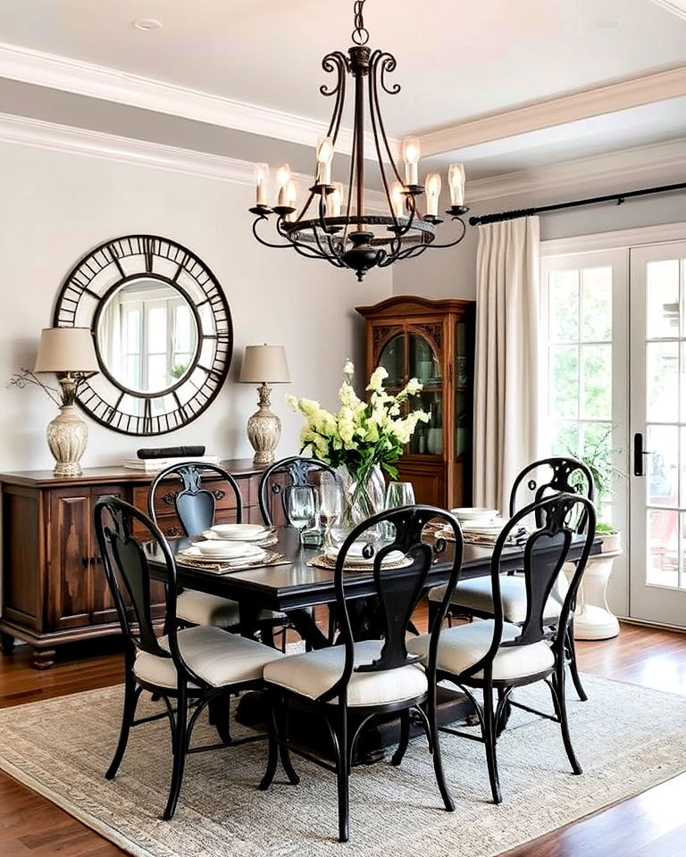 wrought iron accents for a rustic touch