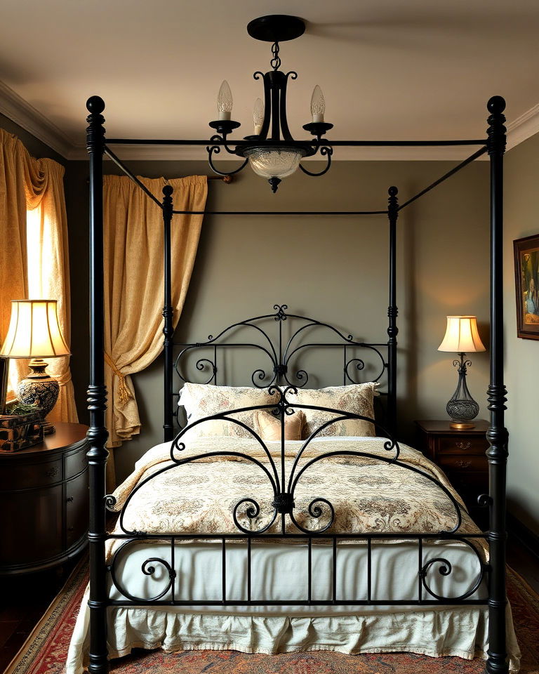 wrought iron accents