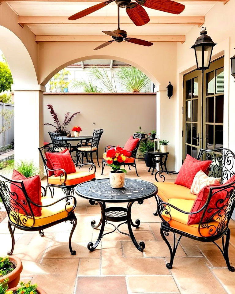 wrought iron furniture for patio