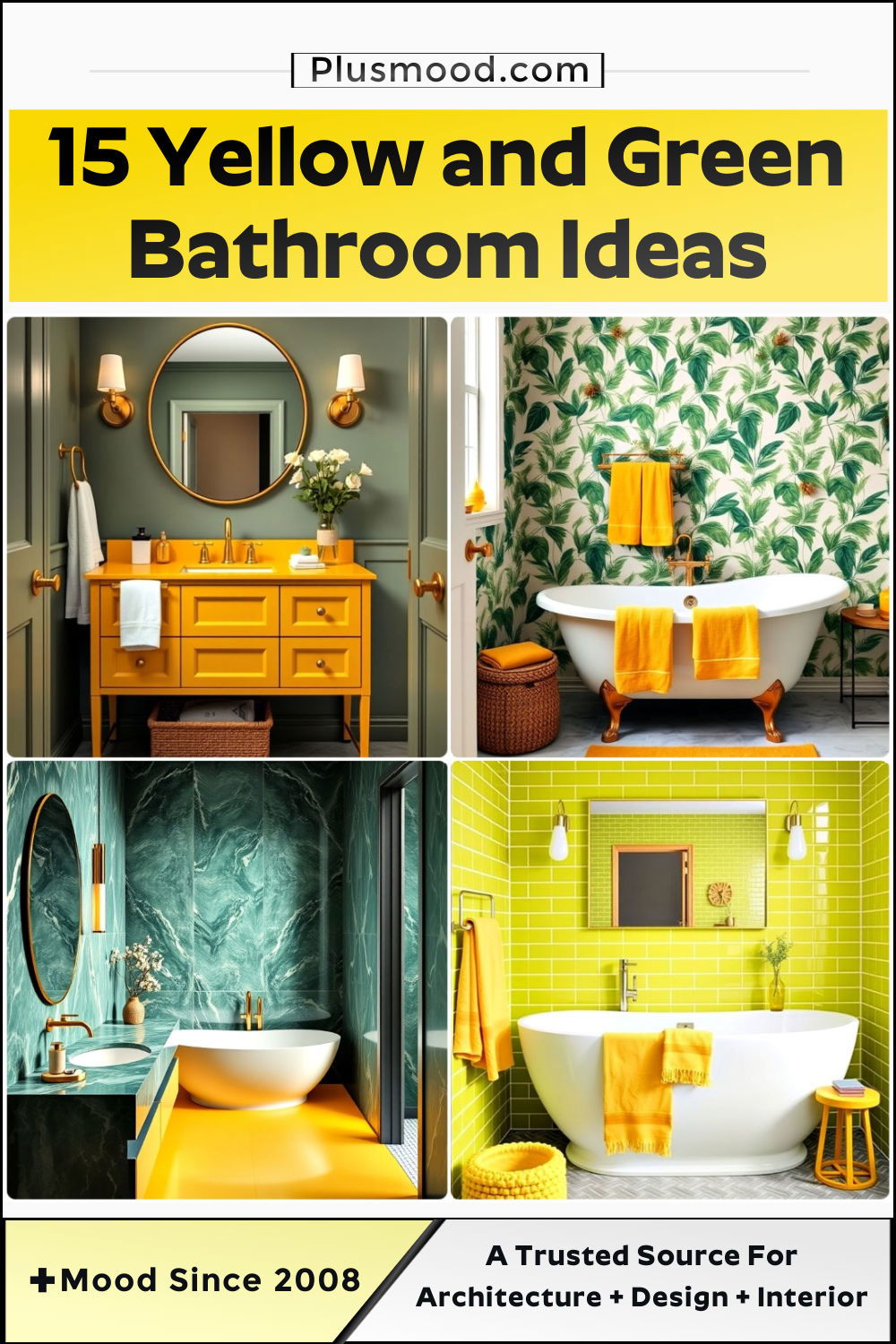 yellow and green bathroom ideas and inspiration