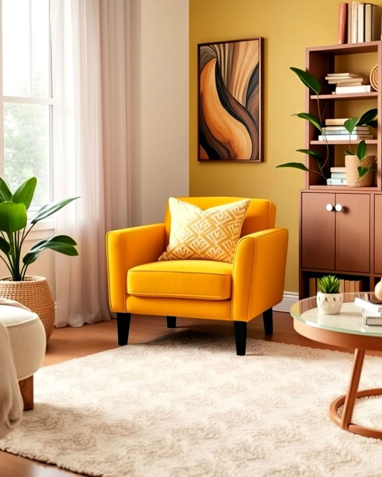 yellow armchair for living room