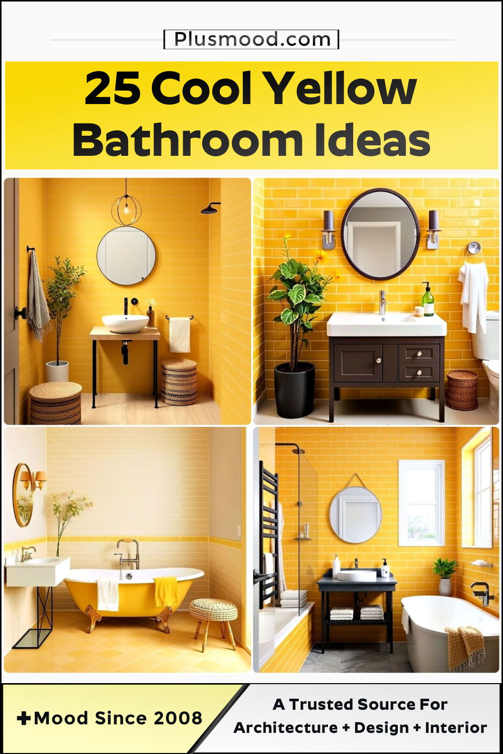 yellow bathroom ideas and inspiration