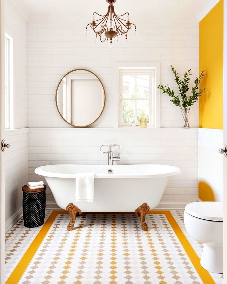 yellow border tiles for subtle color