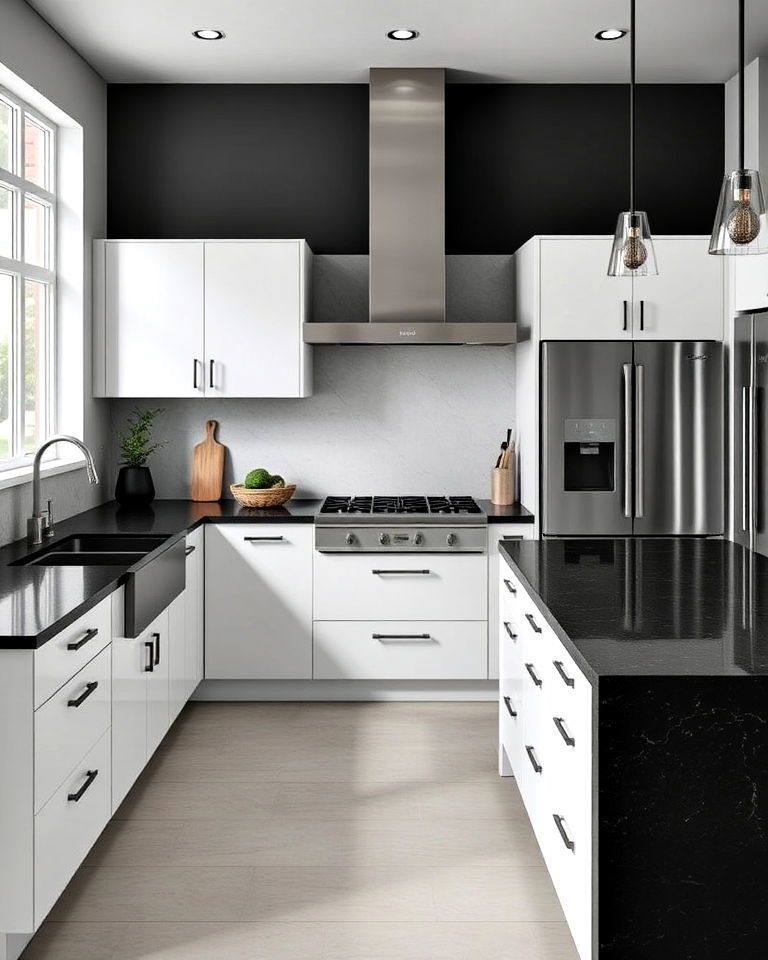 absolute black honed granite countertop for kitchen