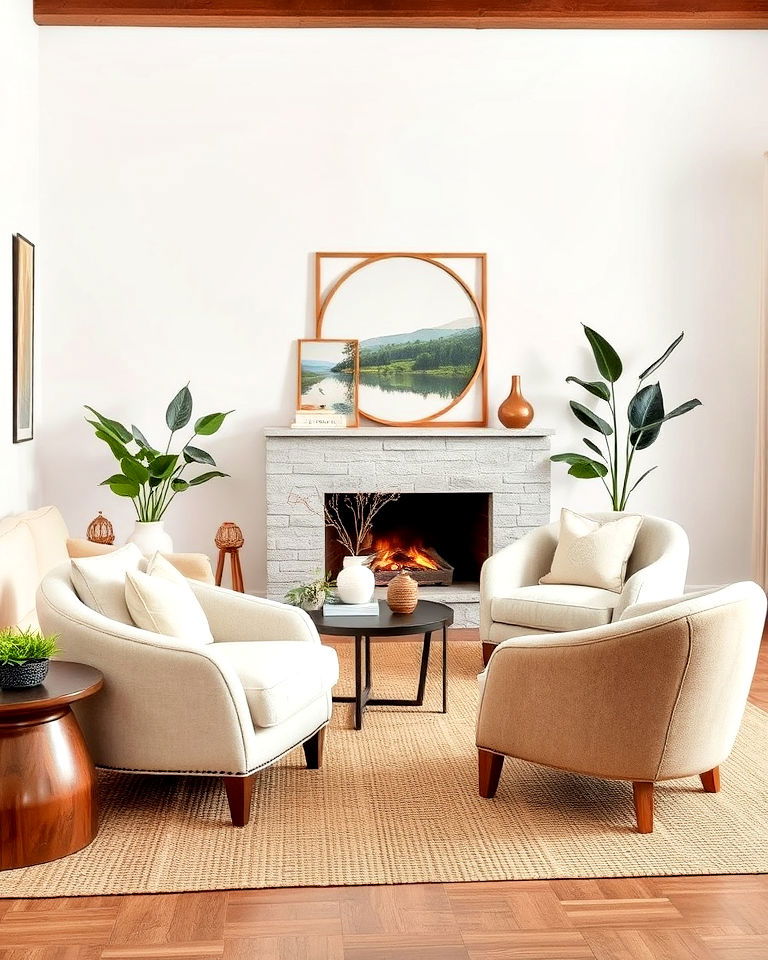 accent chairs with natural fabrics design
