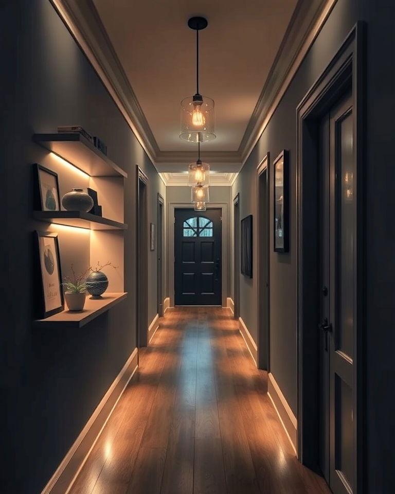 accent lighting for dark hallway