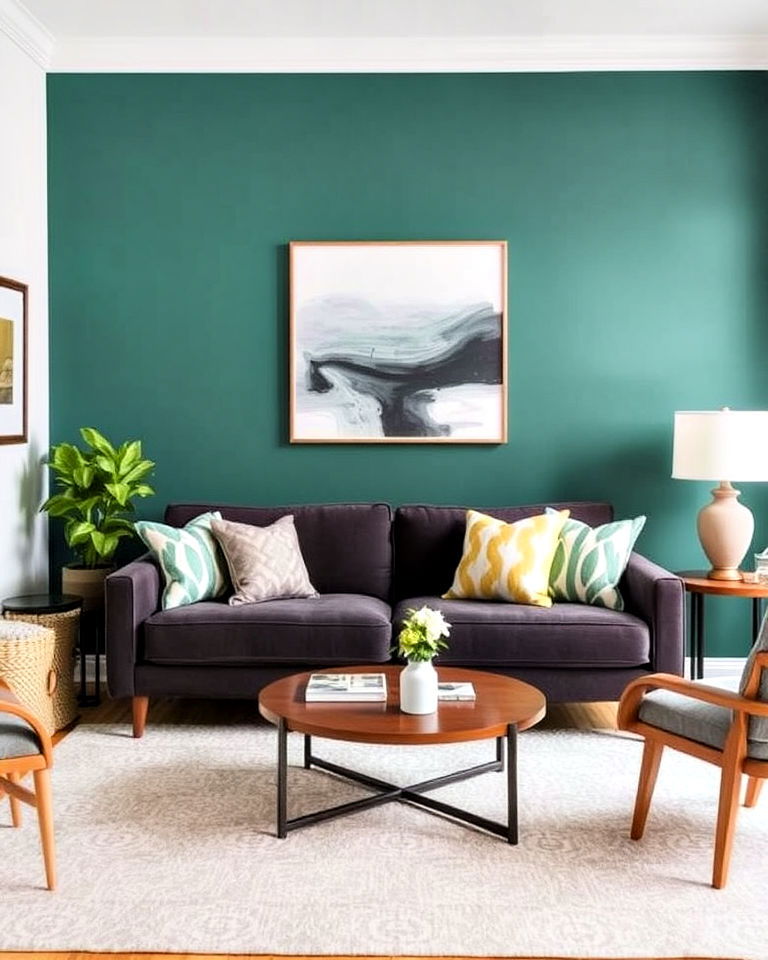 accent wall to draw attention
