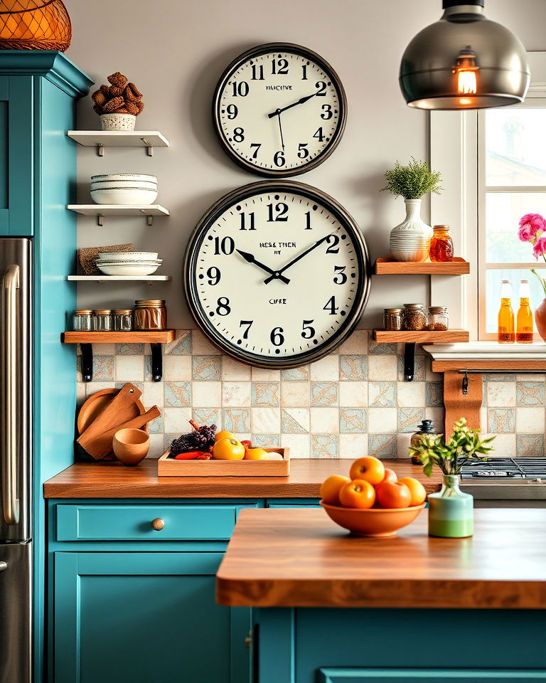add a retro clock for a vintage touch