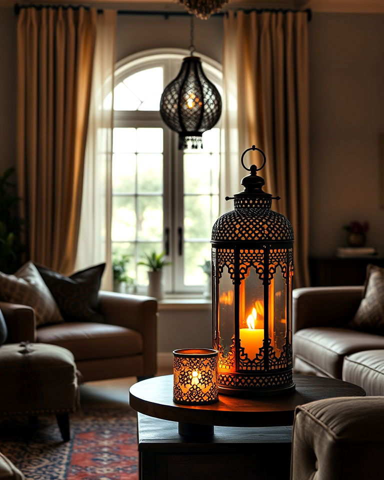 add brass lanterns