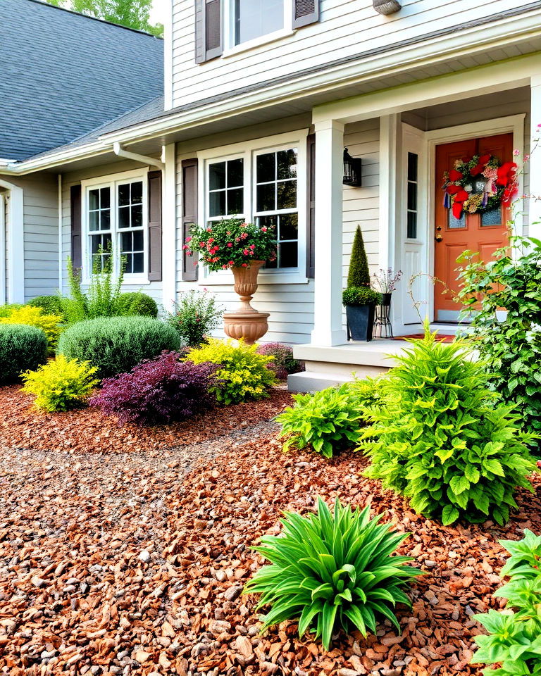 add colorful mulch for small garden