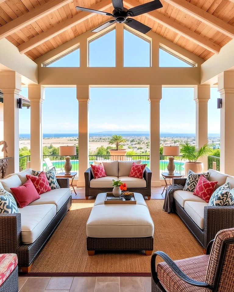 add comfortable lounge furniture for california room