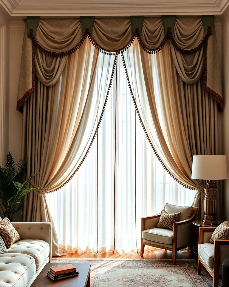 add layered curtains