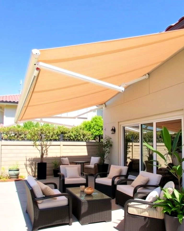 add retractable awnings for california room