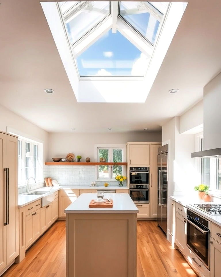 add skylight to remodel kitchen