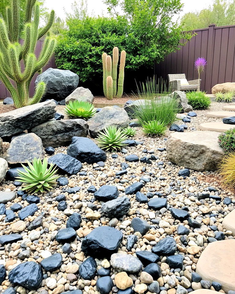 add texture to rock gardens