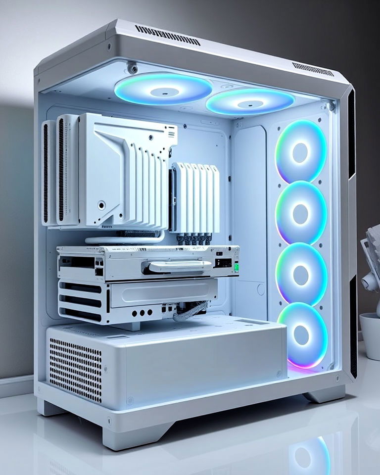 all white custom pc build