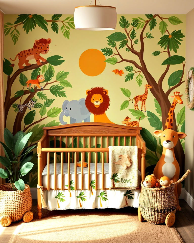 animal safari theme baby room