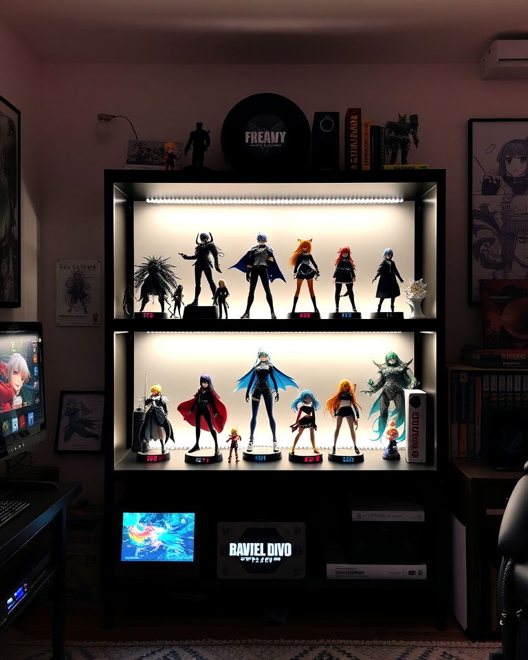 anime figure display shelf