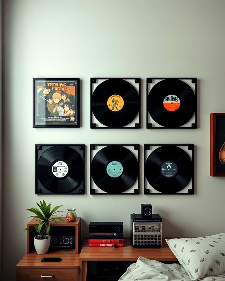 anime soundtrack vinyl display